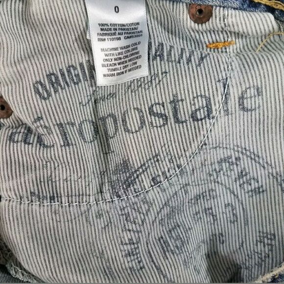 Aeropostale Shorts Size 0 Denim Shorts Jean Shorts Size 0 Distressed - Picture 8 of 8